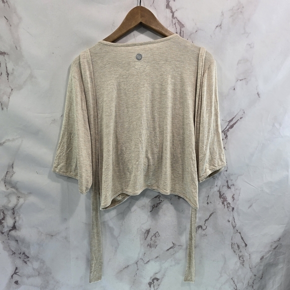 Torrid Wrap Womens 3 3X Tan Swim Cover Up Cardigan Knit Tie Crop Active Short - Picture 5 of 10